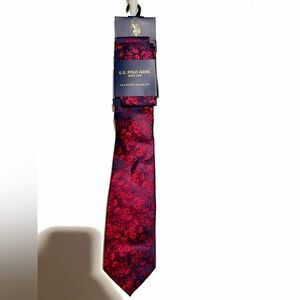 U.S. Polo Assn. Vibrant Red and Blue Tie Set